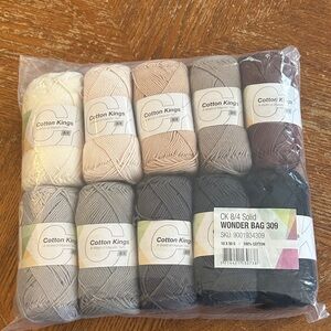 Hobbii Cotton Kings Yarn Set - wonder bag 309 Neutral Tones